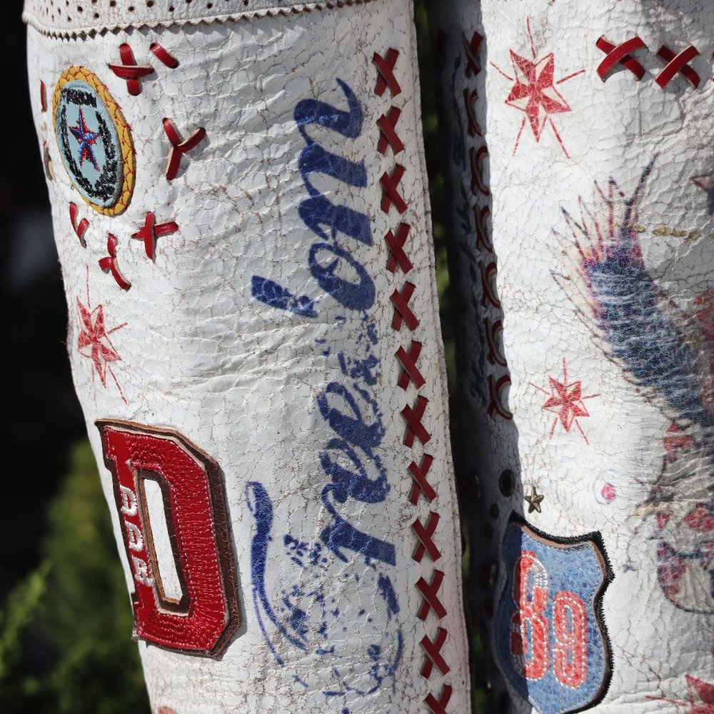Old Gringo White Liberty Embellished Lace-Up Boots - Picture 14 of 15